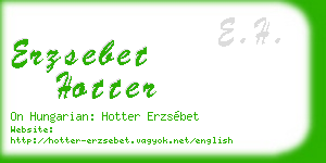 erzsebet hotter business card